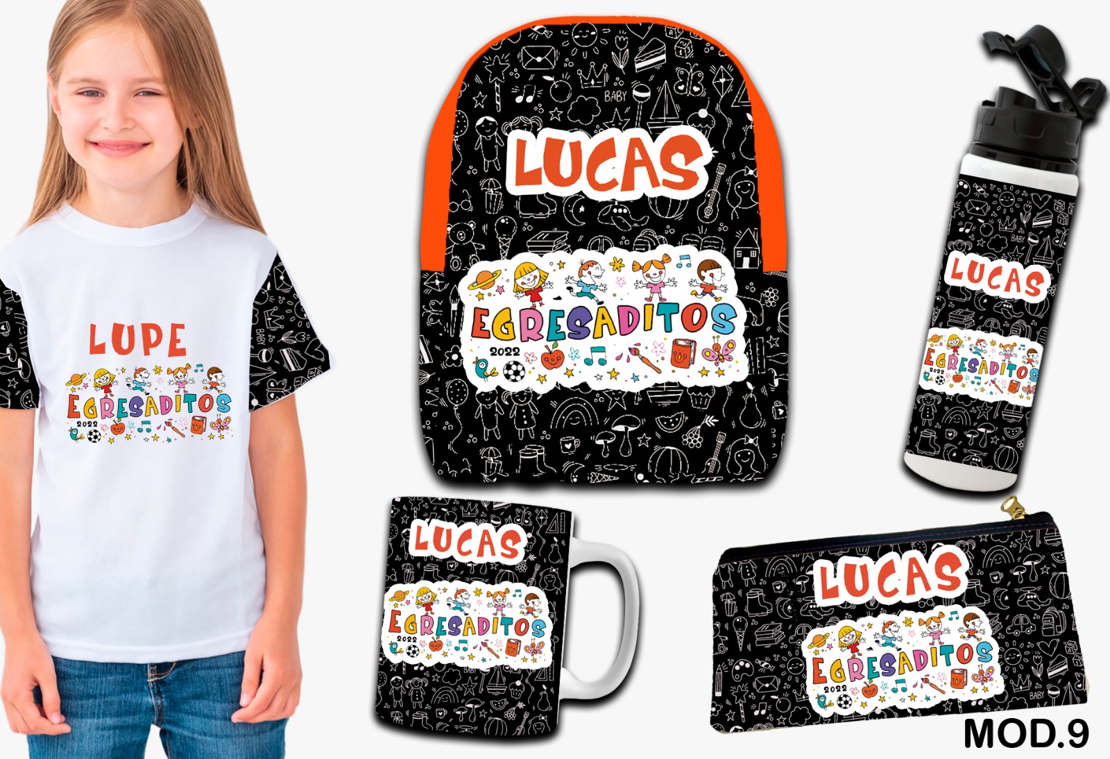 Modelo doodle negro egresaditos